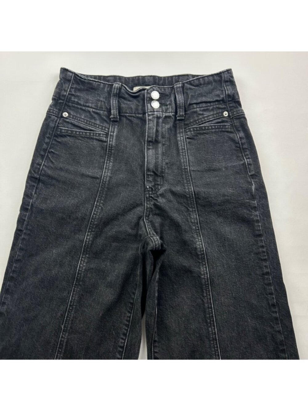 Universal Thread Black Denim High Rise Wide Leg Jeans 6R - Picture 2 of 6